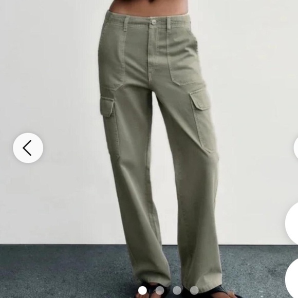 Zara Pants - ❤️ Zara Women’s Cargo Pants Trousers Pockets size 4 Utility Low Rise Vintage